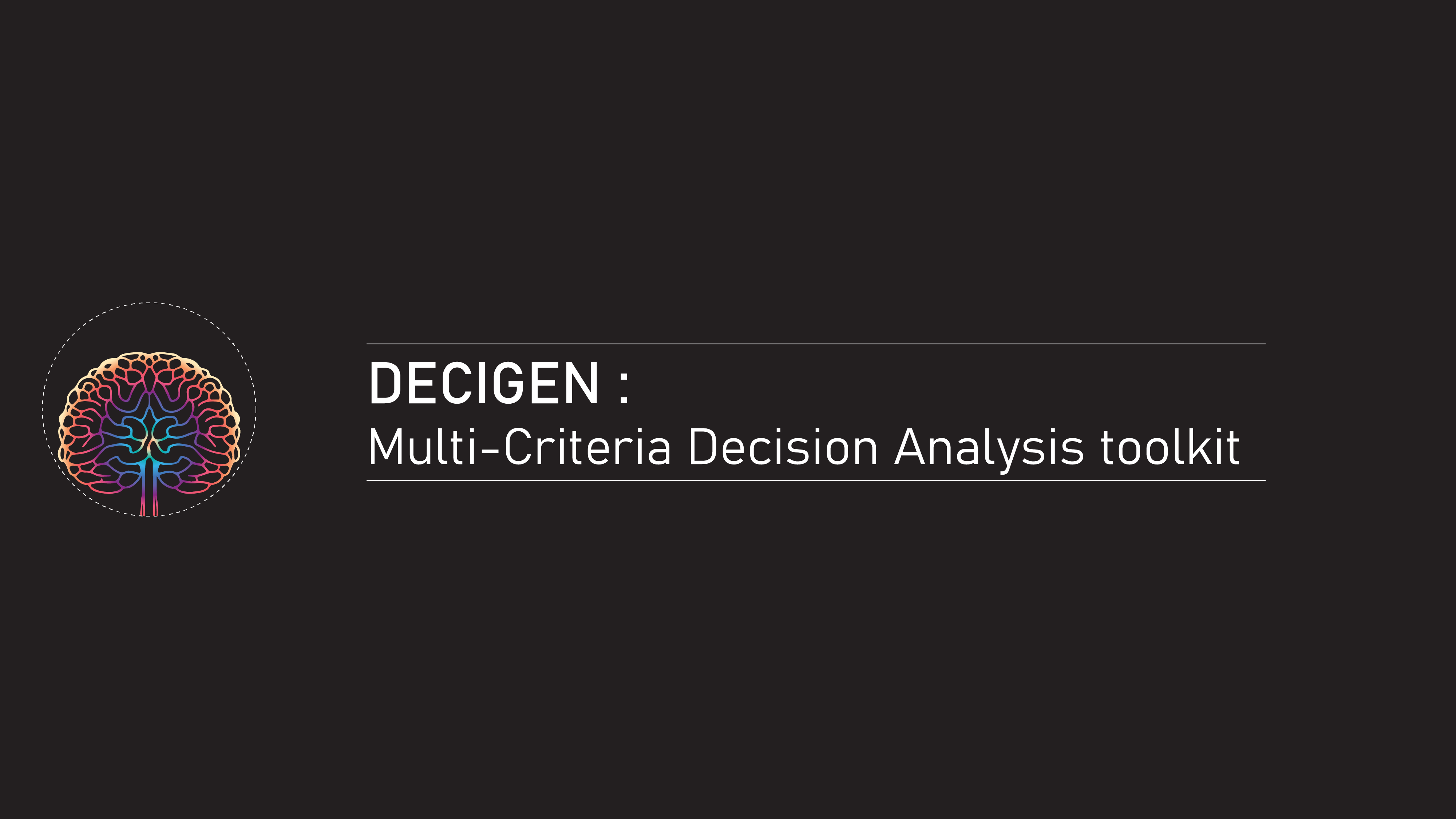  Decigen is a toolkit designed to perform Multi-criteira decision analysis in Grasshopper